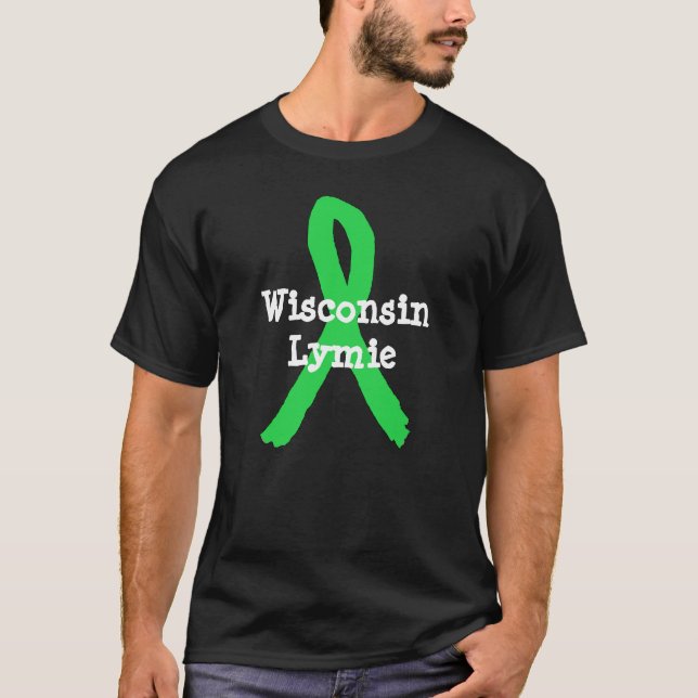 Lymesjuka medvetenhet T-shirt för Wisconsin Lymie (Framsida)