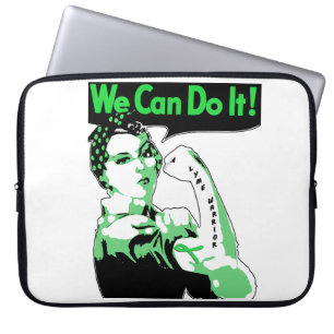 Lymesjuka medvetenhet "We Can Do It" Lyme Warrior Laptop Sleeve