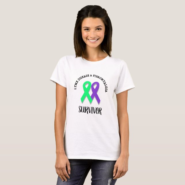 Lymesjuka och Fibromyalgia Krigaren Tröja (Hel framsida)
