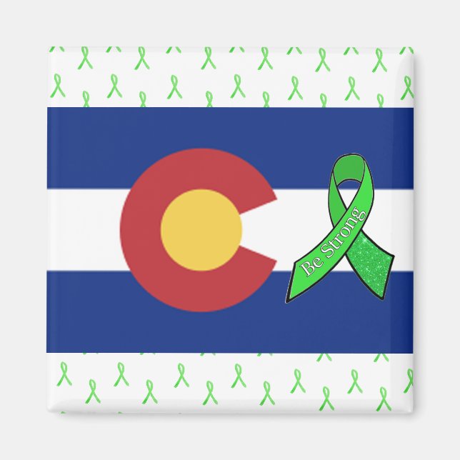 Lymesjukdom Medvetenhet band i Colorado Magnet (Framsidan)