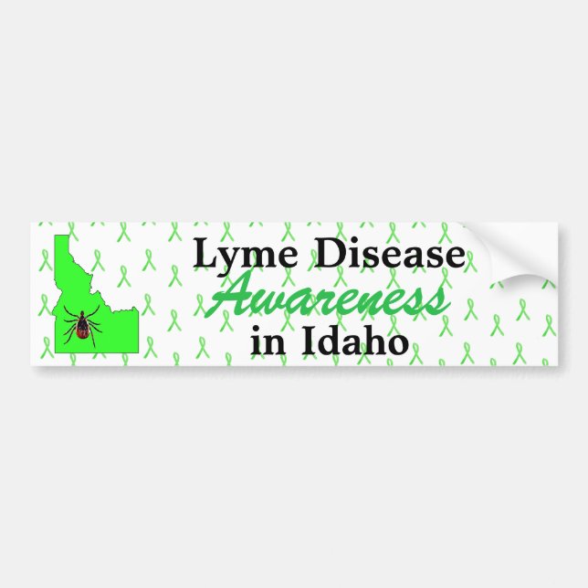 Lymesjukdom Medvetenhet i Idaho Bildäckslapp Bildekal (Framsidan)