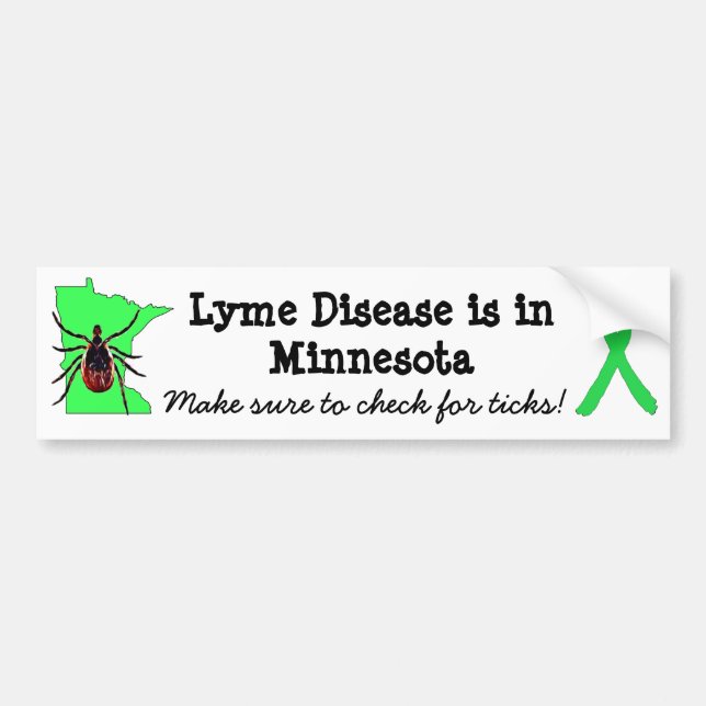 Lymesjukdom Medvetenhet i Minnesota Bildäckslim Bildekal (Framsidan)