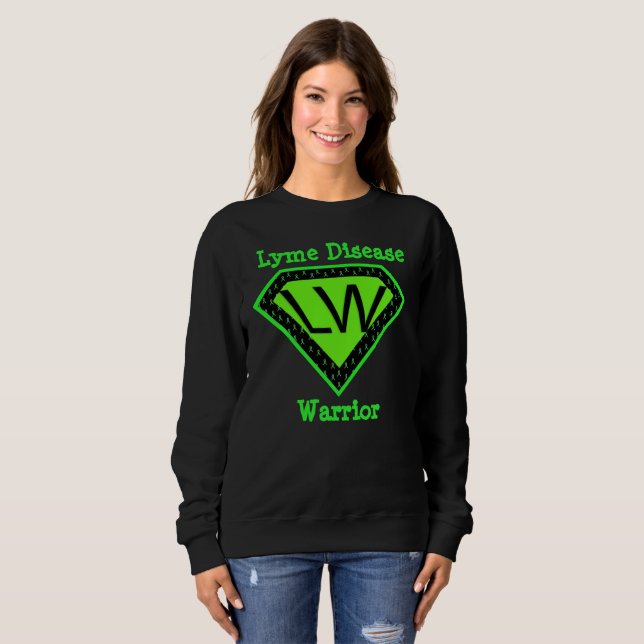 Lymesjukdom Warrior Superhjälte T-shirt (Hel framsida)