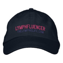 ’Lymffluencer’ Embroiderat Hat (Rosa text)