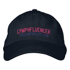 ’Lymffluencer’ Embroiderat Hat (Rosa text) Broderad Keps