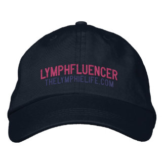 ’Lymffluencer’ Embroiderat Hat (Rosa text) Broderad Keps