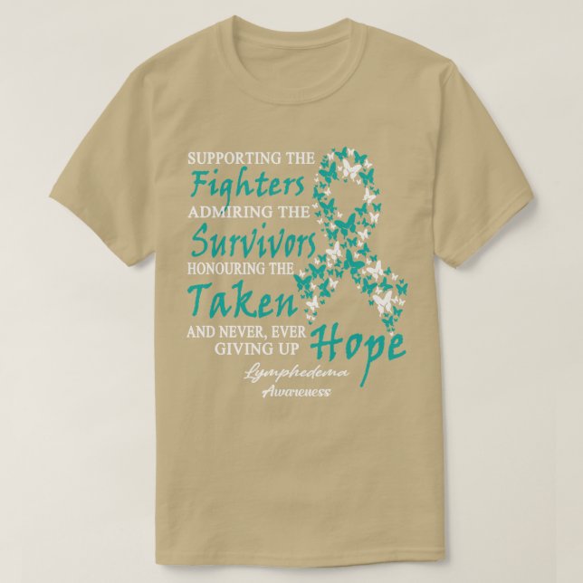 Lymfhedemas medvetandegörande som stöder knölar t shirt (Design framsida)