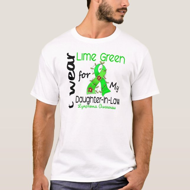 Lymfkörtelcancer ha på sig jag limefruktgrönt för t-shirt (Framsida)