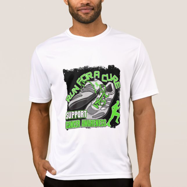 Lymfkörtelcancer - manarspringa för en bot t-shirt (Framsida)