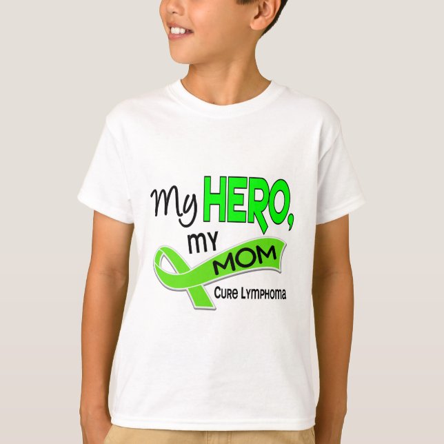 Lymfkörtelcancer MIN HJÄLTE MIN MAMMA 42 Tee Shirt (Framsida)
