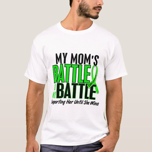 Lymfkörtelcancer min strid för 1 mamma tee shirt (Framsida)