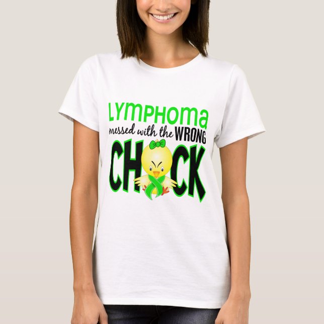 Lymfkörtelcancer röra med den fla chicken tee shirt (Framsida)