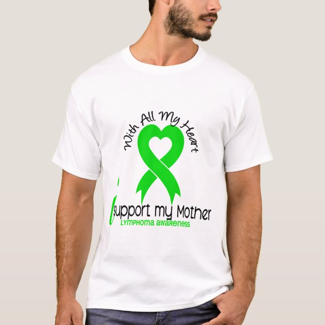 LYMFKÖRTELCANCER stöttar jag min mor T-shirt (Framsida)