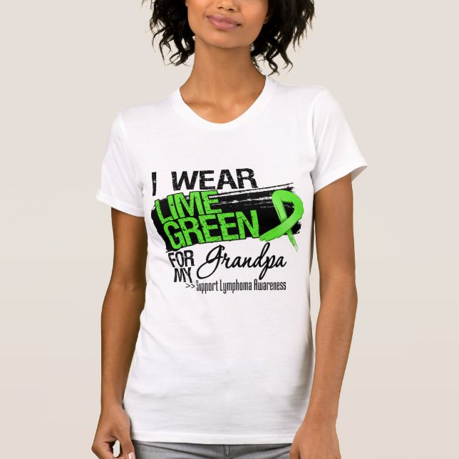 Lymfkörtelcancerband för min morfar tee shirt (Framsida)