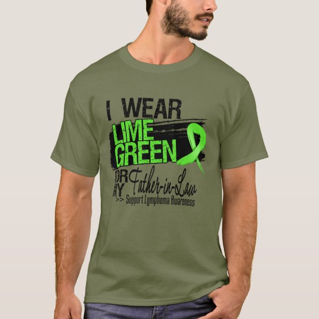 Lymfkörtelcancerband för min svärfar t shirt (Framsida)