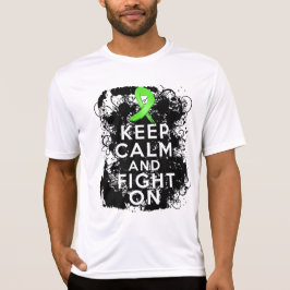 Lymfkörtelcancerbehållalugn och slagsmål på tee shirt
