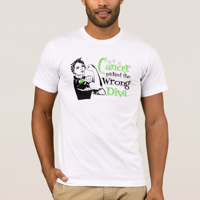 Lymfkörtelcancercancer valde den fla divaen t-shirt (Framsida)