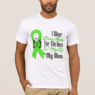 Lymfkörtelcancercancerband min hjälte min mamma tee shirt