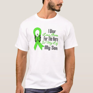 Lymfkörtelcancercancerband min hjälte min Son Tee Shirt