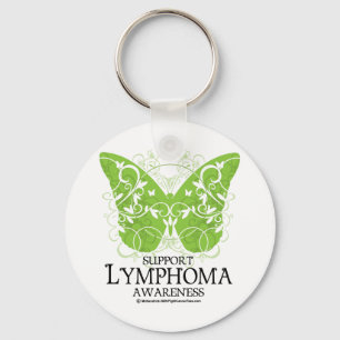 Lymfkörtelcancerfjäril Nyckelring