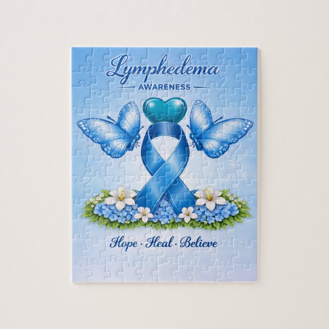 Lymfödem medvetenhetspussel pussel (Vertikal)