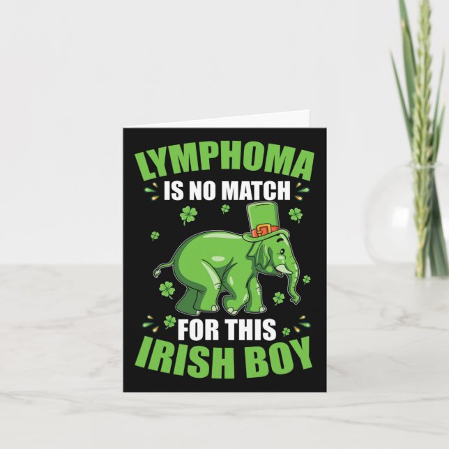 Lymfom Blodcancer Medvetenhet St Patricks Day Le Kort (Framsida)
