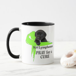 Lymfom Cancer Stödhund Grön Band Mugg