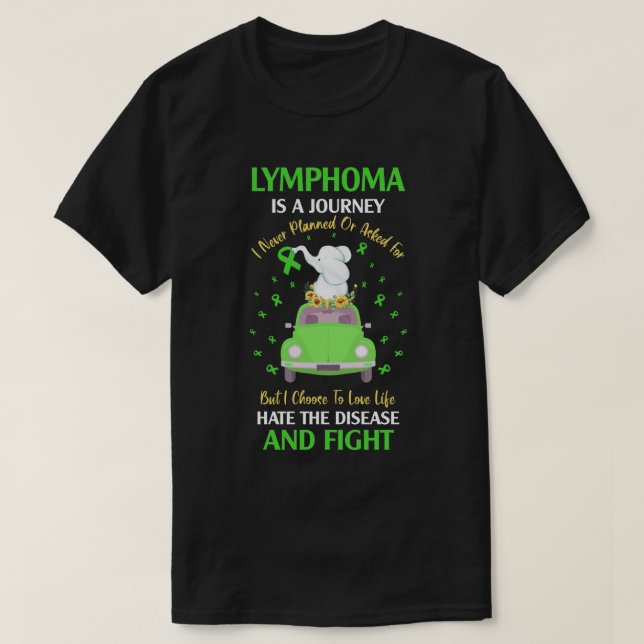 Lymfomamedvetenhet är en resa t shirt (Design framsida)