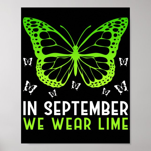 Lymfomas medvetenhet i september vi Bära Lime Poster (Framsidan)