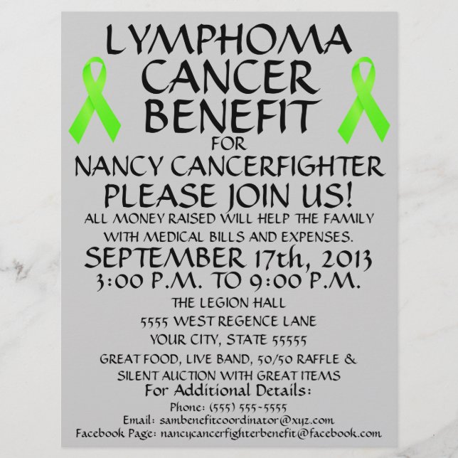 Lymfomcancer Kampanj Flyer (Framsidan)