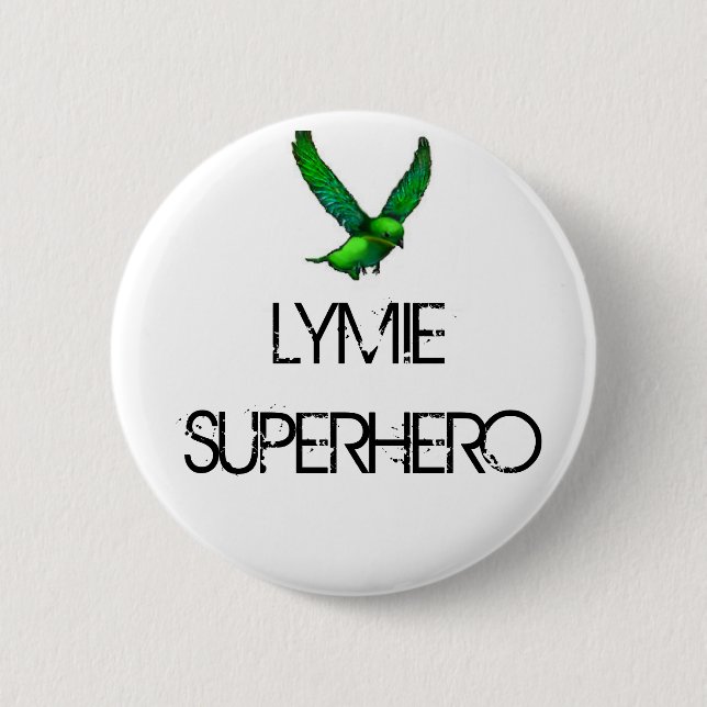 LYMIE-SUPERHEROEN knäppas Knapp (Framsida)