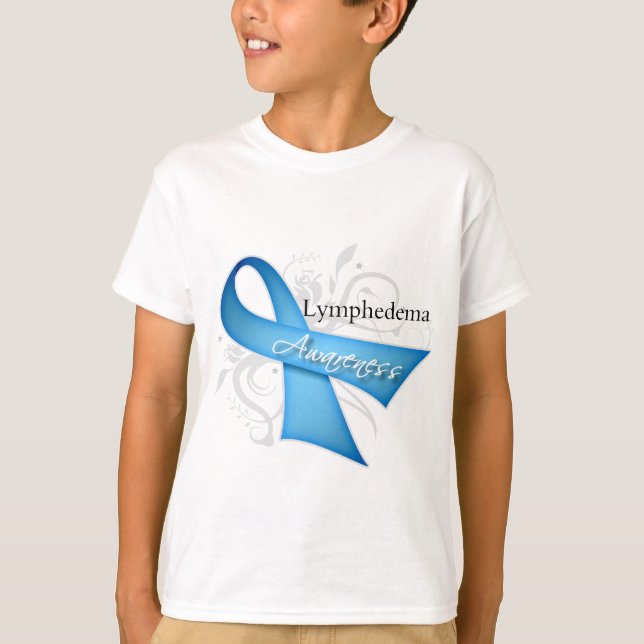 Lymkedema Awareness Ribbon Tee Shirt (Framsida)
