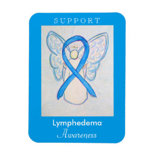 Lymphedema Awareness Ribbon Angel Anpassningsbar M Magnet