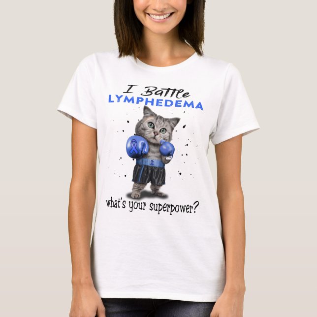 Lymphedema Awareness Ribbon Support-gåvor T Shirt (Framsida)