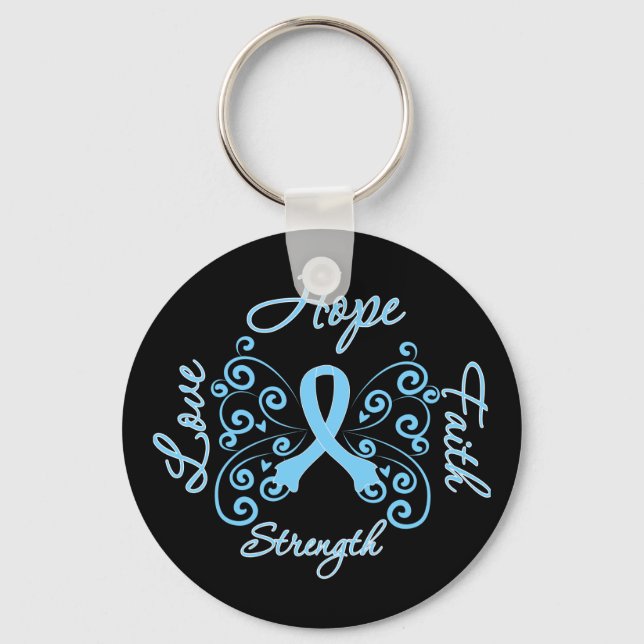 Lymphedema Hope Motto Butterfly Nyckelring (Framsida)
