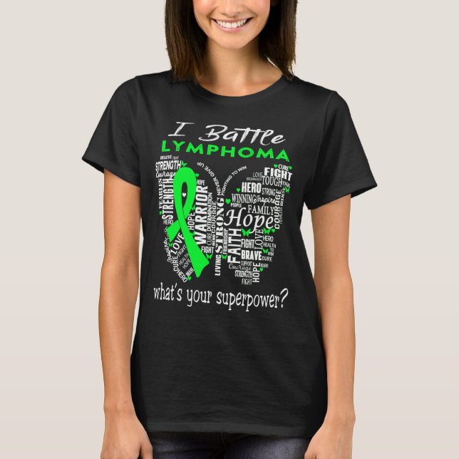 Lymphoma Awareness Month Ribbon Gifts T Shirt (Framsida)