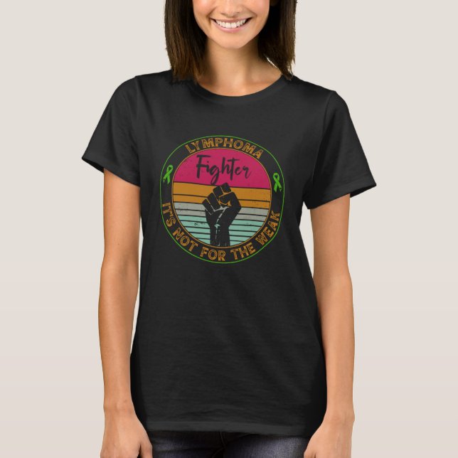 Lymphoma Awareness Retro Fighter Warrior men women T Shirt (Framsida)