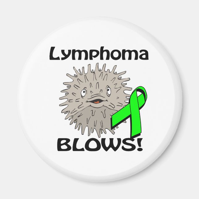 Lymphoma Bålars medvetandehöjande design Magnet (Framsidan)