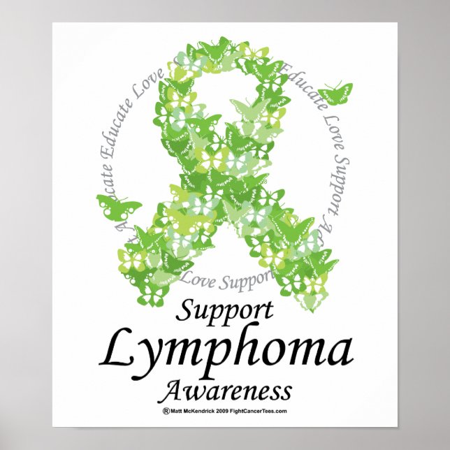 Lymphoma Butterfly Ribbon Poster (Framsidan)
