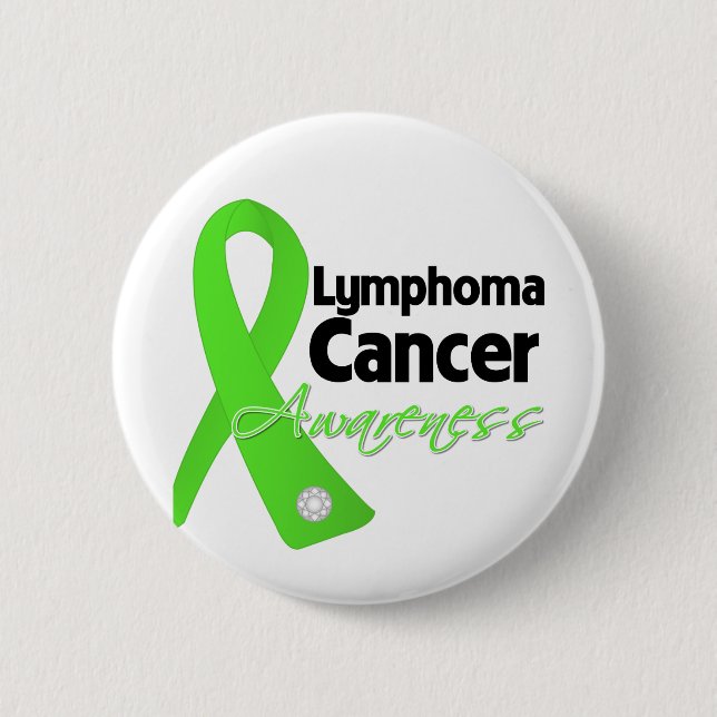 Lymphoma Cancer Awareness Ribbon Knapp (Framsida)