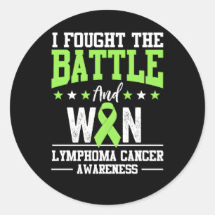 Lymphoma Cancer Awareness Survivor Lime Green Ribb Runt Klistermärke