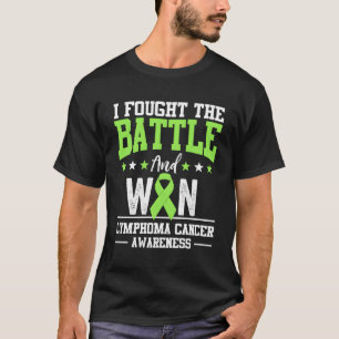 Lymphoma Cancer Awareness Survivor Lime Green Ribb T Shirt