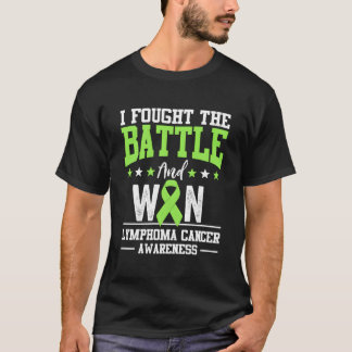 Lymphoma Cancer Awareness Survivor Lime Green Ribb T Shirt