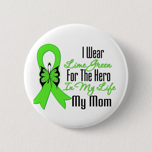 Lymphoma Cancer Ribbon My Hero My Mamma Knapp (Framsida)