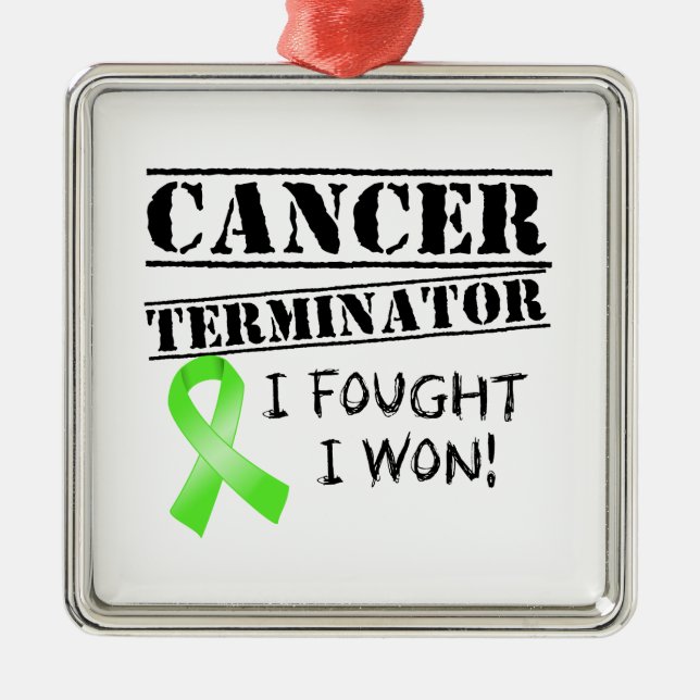 Lymphoma Cancer Terminator Julgransprydnad Metall (Framsidan)