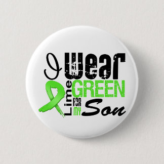 Lymphoma I Bära Lime Green Ribbon SON Knapp