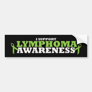 Lymphoma Lime Green Support Ribbon Bumper Sticker Bildekal