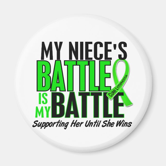 Lymphoma mitt slag för 1 brorson magnet (Framsidan)