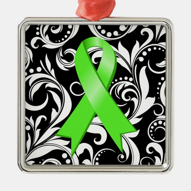 Lymphoma Ribbon Deco Noir Julgransprydnad Metall (Framsidan)