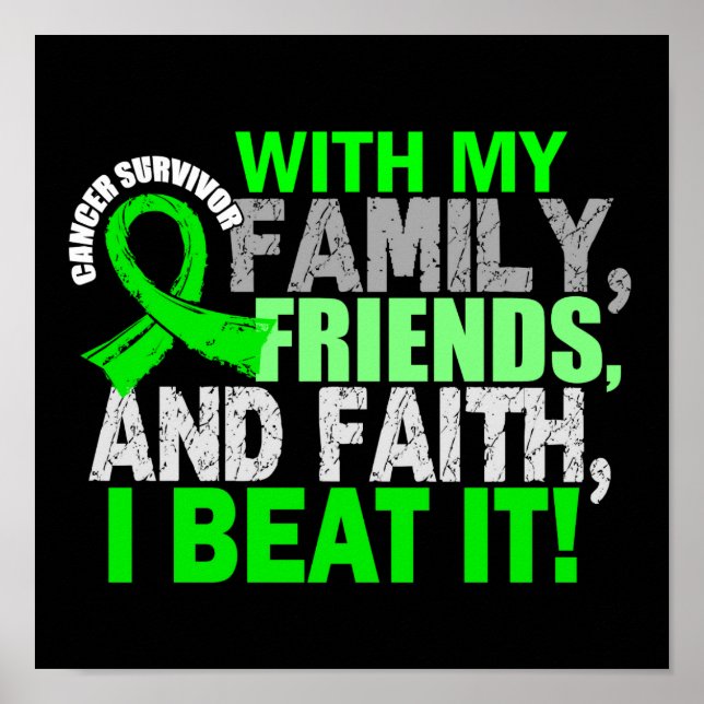 Lymphoma Survivor Family Friends Faith Poster (Framsidan)
